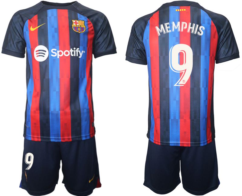 Men 2022-2023 Club Barcelona home blue #9 Soccer Jerseys->customized soccer jersey->Custom Jersey